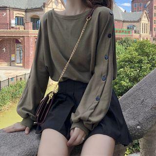 Long-sleeve Balloon-sleeve Sweatshirt