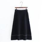 A-line Knit Midi Skirt