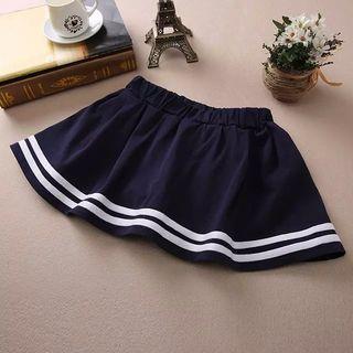Set : Sailor Collar Short-sleeve Top + Mini Skirt
