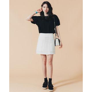 Line Blend A-line Mini Skirt