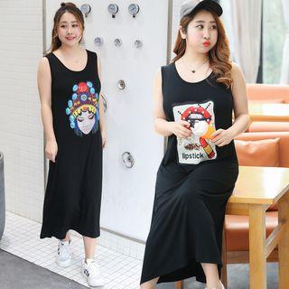 Applique Midi Tank Dress