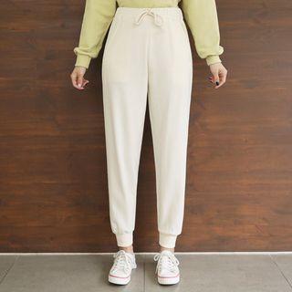 Lettered-string Jogger Pants