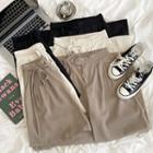 High-waist Plain Dress Pants / Shorts(various Designs)