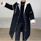 Fleece-lined Loose-fit Padded Coat