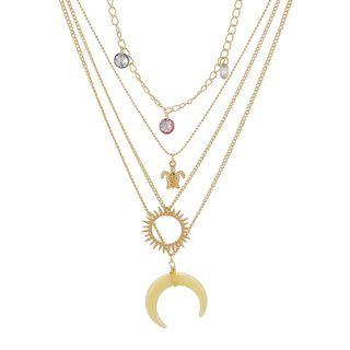 Set Of 4: Necklace 8933 - Gold - One Size