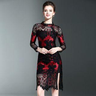 Long Sleeve Crochet Lace Dress