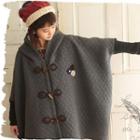 Hooded Frog-button Poncho