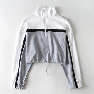 Color Block Drawstring Pullover