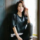 Two-tone Panel Short-sleeve Quick Dry T-shirt