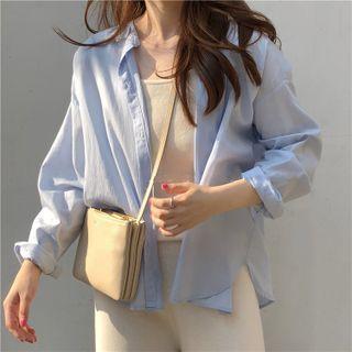 Oversized Slide-slit Shirt