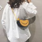 Banana Shape Faux Leather Crossbody Bag Yellow - One Size