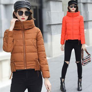 Stand Collar Padded Zip Jacket