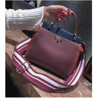 Twist Lock Color Block Tote