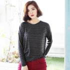 Stripe Drop-shoulder T-shirt