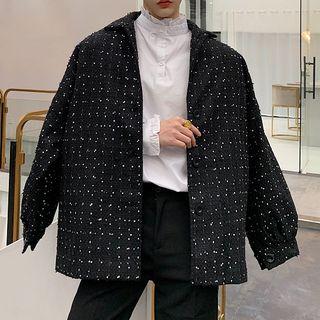 Collared Button Tweed Coat