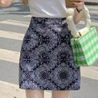 Paisley Print Mini A-line Skirt
