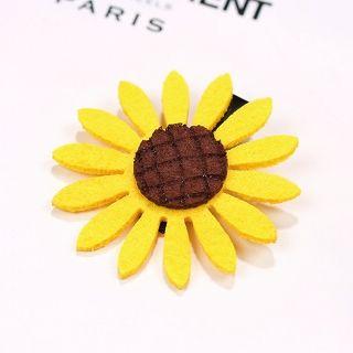 Sunflower-accent Hair Tie/hair Clip/brooch