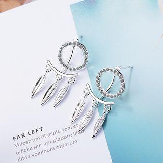 Rhinestone Dream Catcher Swing Earring