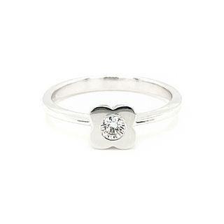18k White Gold Flower Style Ring Set With Diamond 6