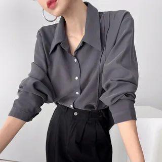 Pintuck-trim Shirt