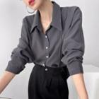 Pintuck-trim Shirt