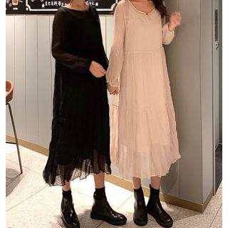 Long Sleeve Loose Midi Dress