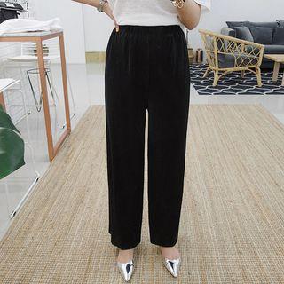 Tall Size Ribbed Wide-leg Dress Pants
