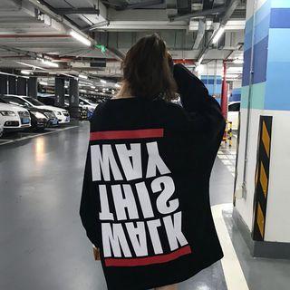 Long-sleeve Letter Printed T-shirt