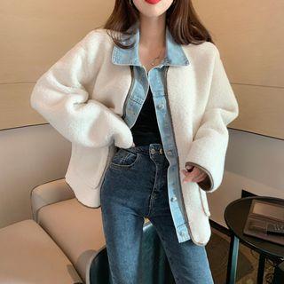 Mock Two Piece Contrast Trim Jacket