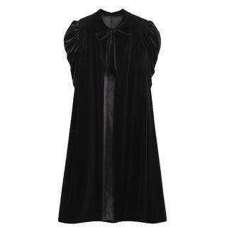 Bow Velvet Cape