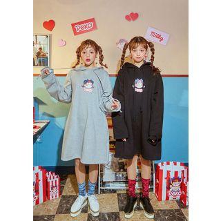 Peko Cinema Milky Peko Zzang Hooded Pullover Dress