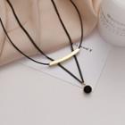 Layered Disc Pendant Necklace Necklace - One Size