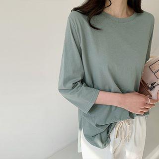 Slit-hem T-shirt