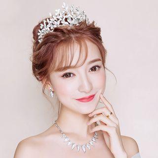 Set: Rhinestone Tiara + Necklace + Earring