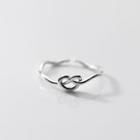 Knot Sterling Silver Open Ring 1 Piece - S925 Silver - Silver - One Size