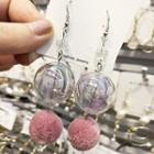 Bobble Glass Ball Dangle Earring As Shown In Figure - One Size