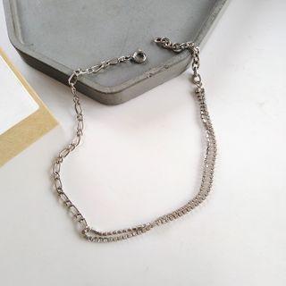 Layered Alloy Necklace 1 Pc - As Shown In Figure - One Size