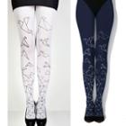 Origami Print Tights