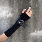 Sun Protection Arm Sleeve / Faux Leather Bracelet / Set