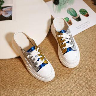 Paneled Sneaker Mules