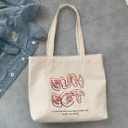Lettering Tote Bag Sunset - Beige - One Size