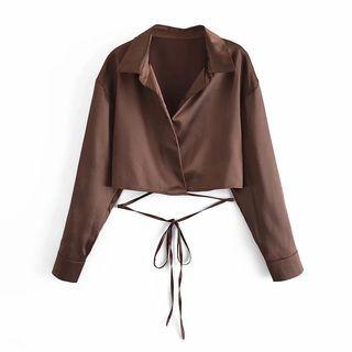 Strappy-back Cropped Shirt