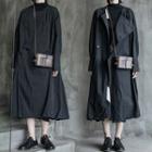 Plain Single-breasted Midi Jacket