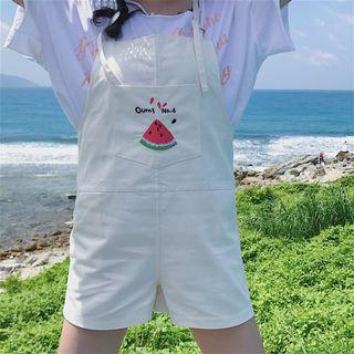 Watermelon Embroidered Jumper Shorts