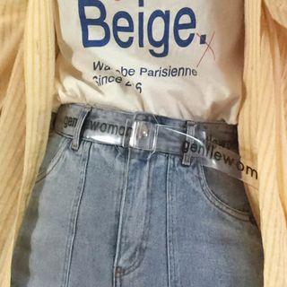 Lettering Transparent Belt