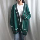 Open Front Long Cardigan As Shown In Figure - One Size