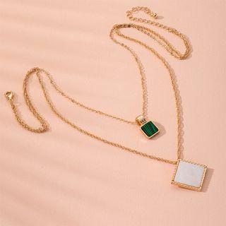 Layered Necklace X099 - Gold - One Size