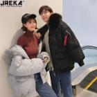 Couple Faux Fur-trim Hooded Padded Jacket