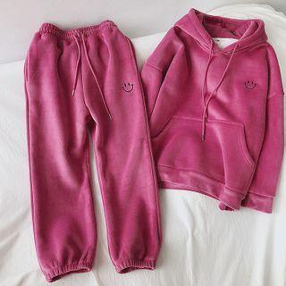 Set: Embroidered Hoodie + Embroidered Sweatpants