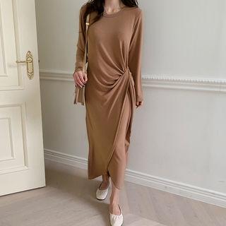 Knotted Maxi Wrap Dress